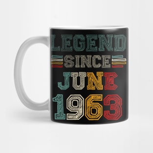 60 Years Old Legend Since June 1963 60th Birthday Mug